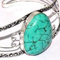 Tqt 016c bracelet torque turquoise 24gr 25x30mm argent ethnique achat vente bijoux 1 1