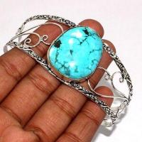 Tqt 017a bracelet torque turquoise 24gr 25x32mm argent ethnique achat vente bijoux 1 1