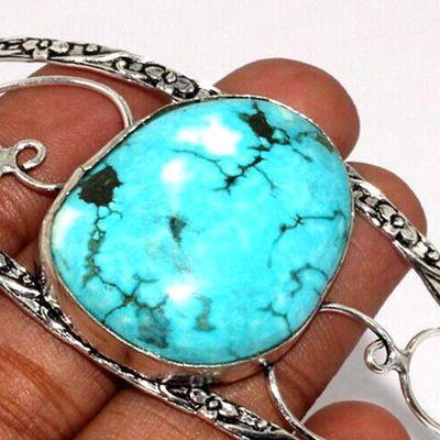 Tqt 017c bracelet torque turquoise 24gr 25x32mm argent ethnique achat vente bijoux 1 1