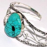 Tqt 018b bracelet torque turquoise 24g 28x35mm argent ethnique achat vente bijoux 1 1